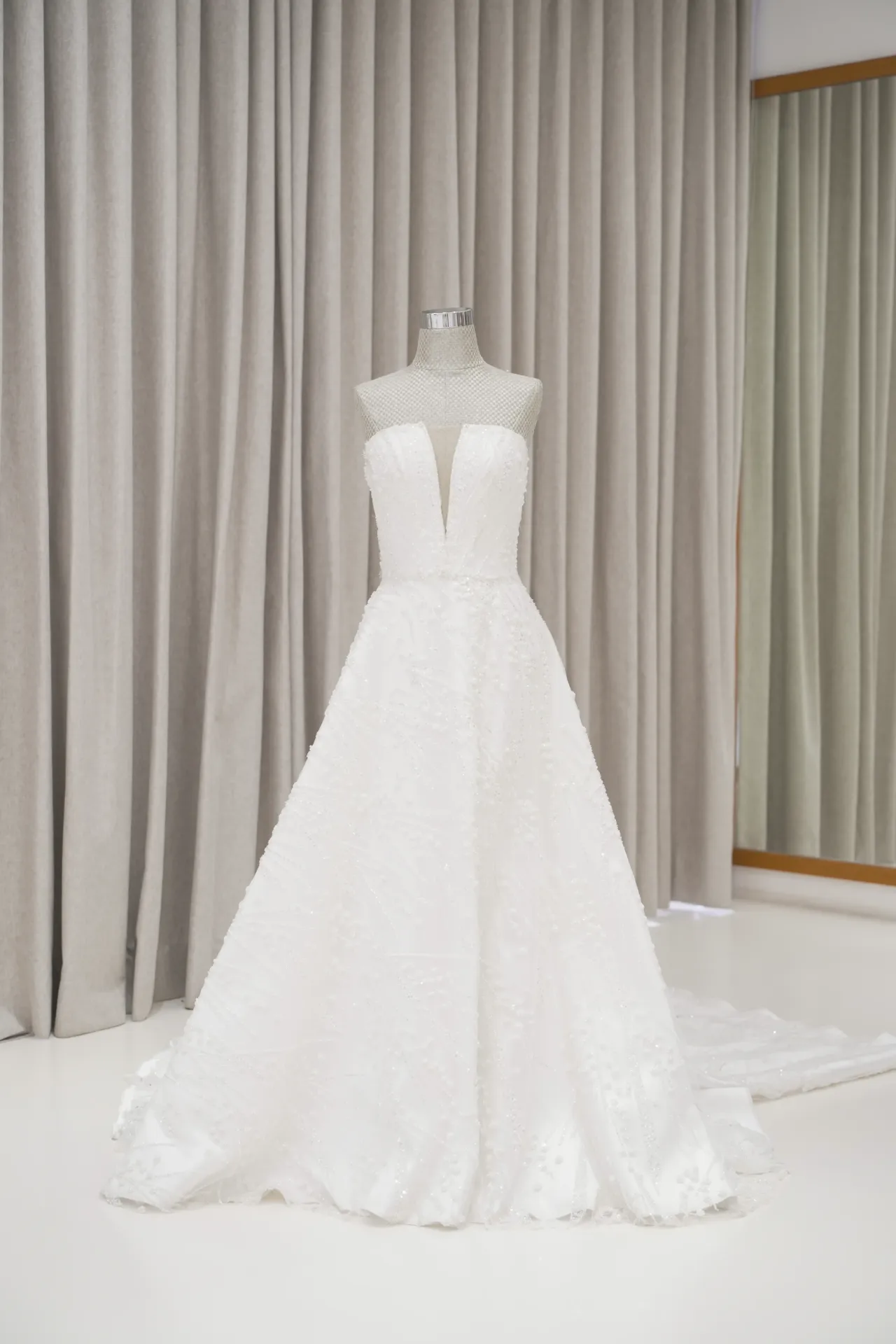 Sarah - Geometric A-Line Wedding Dress