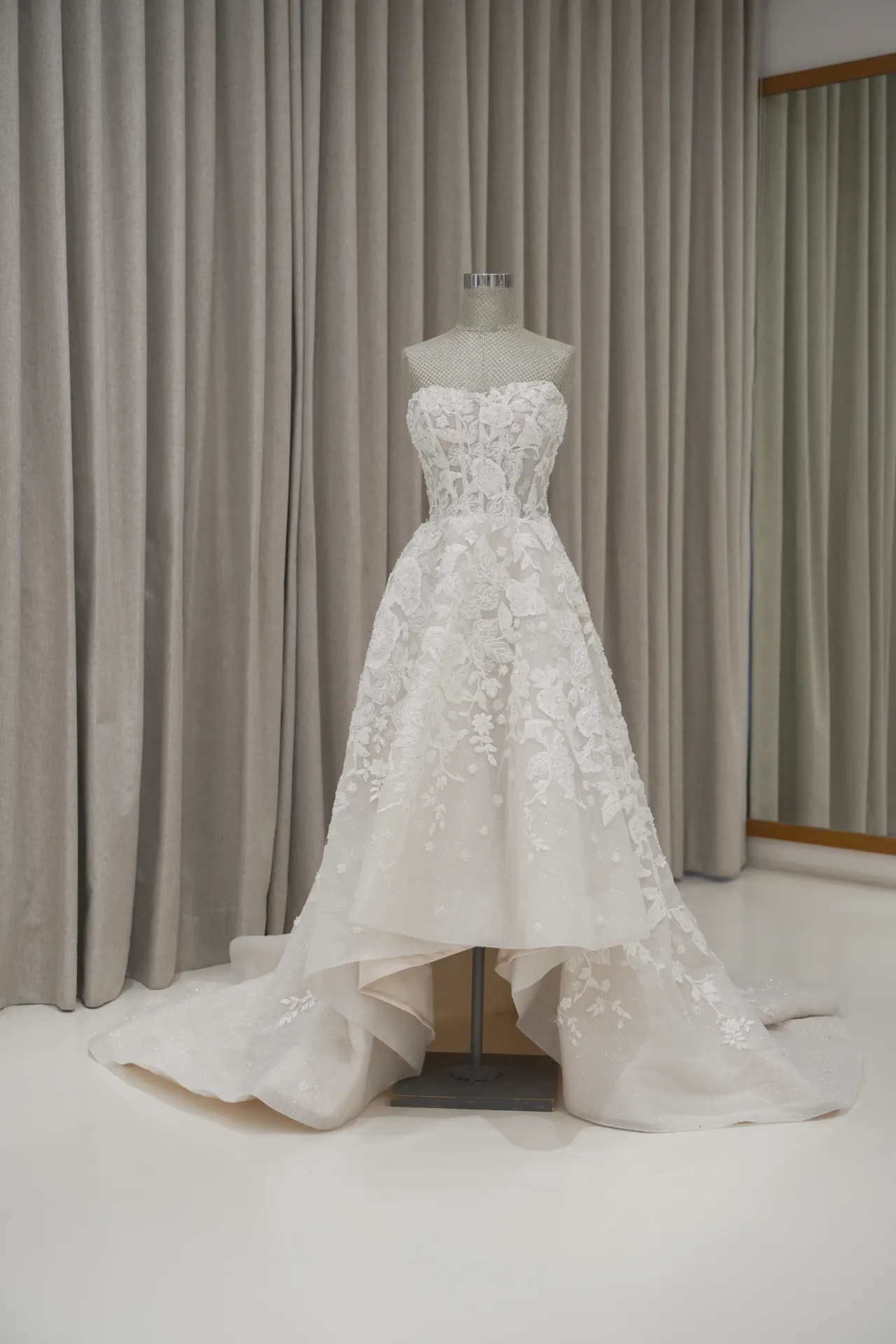 Welina - Floral High Low Wedding Dress