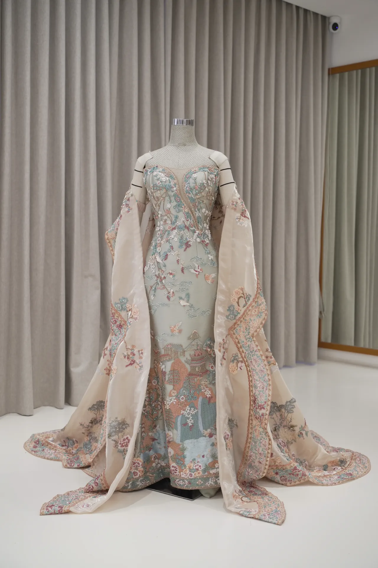 Tifany Lestari - Cheongsam in Sage Green