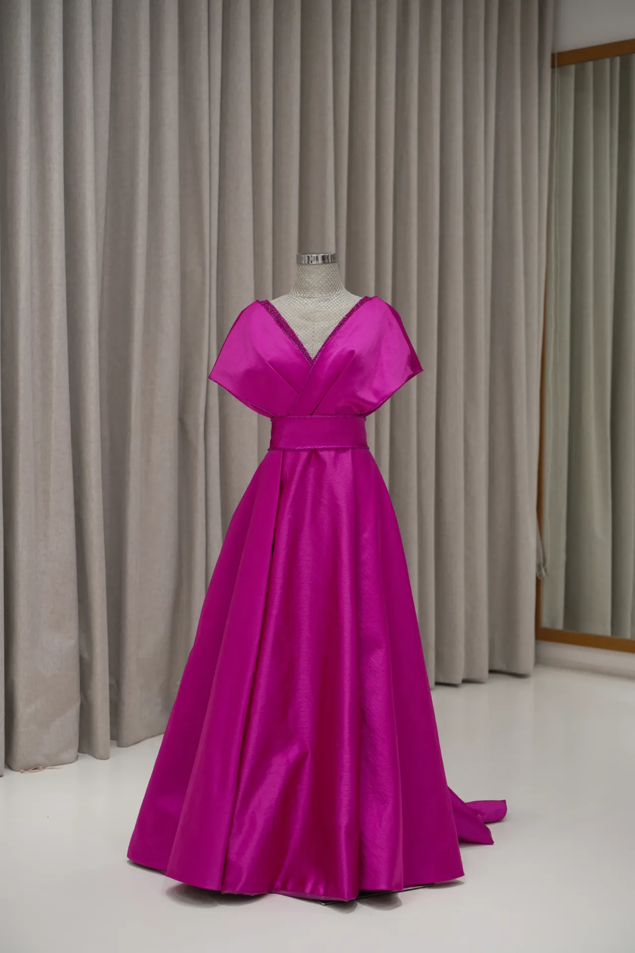 Kristin - Fuchsia A-Line Dress