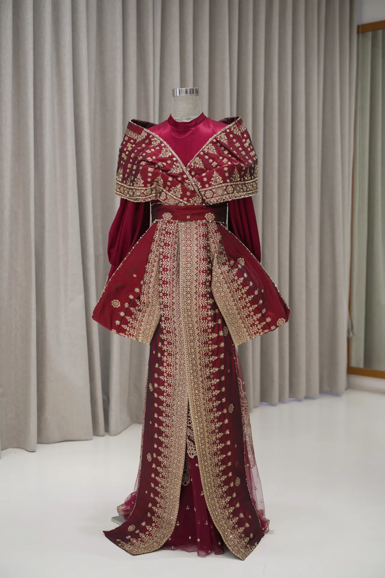 Putri Ariani - Red Songket 17an Party Dress