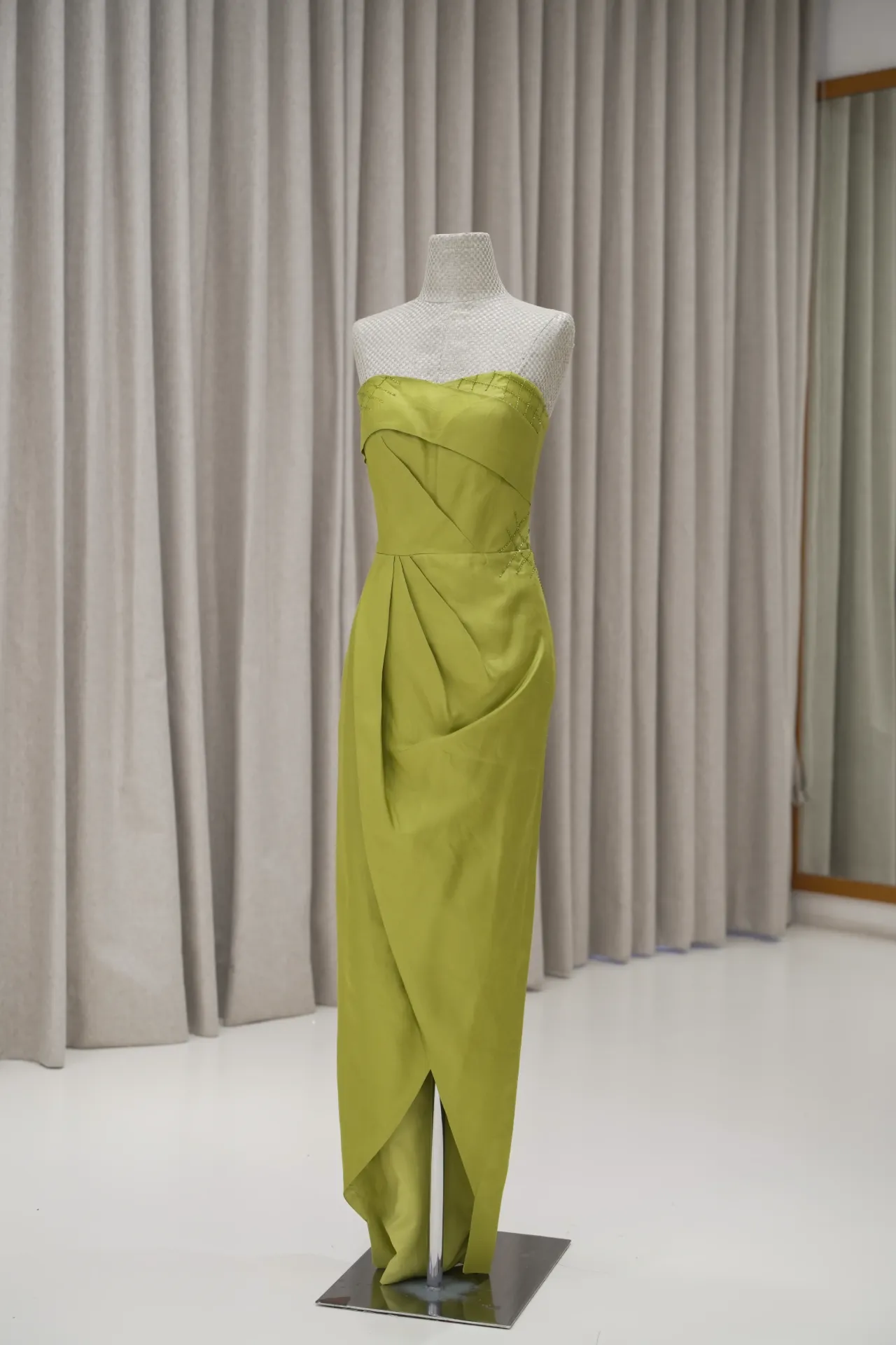 Peggy - Lime Tube Party Dress