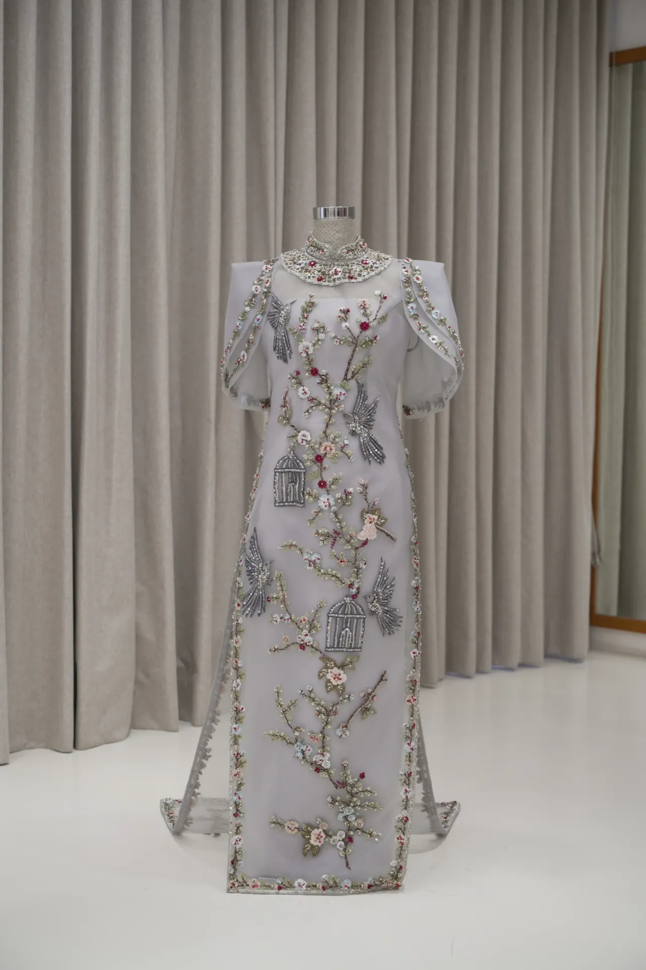 Sage Green Cheongsam Top and Skirt