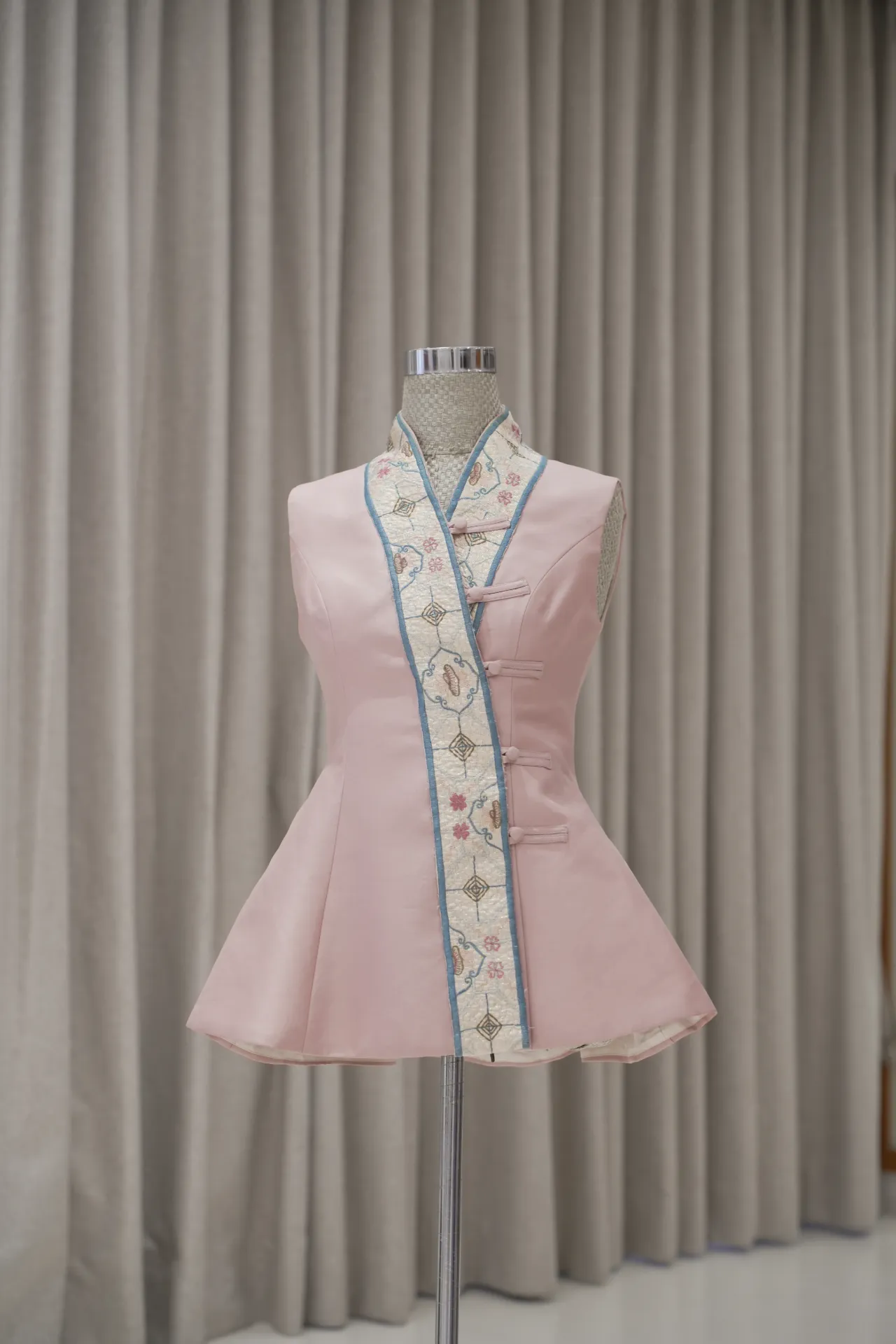 Rose Gold Cheongsam Top