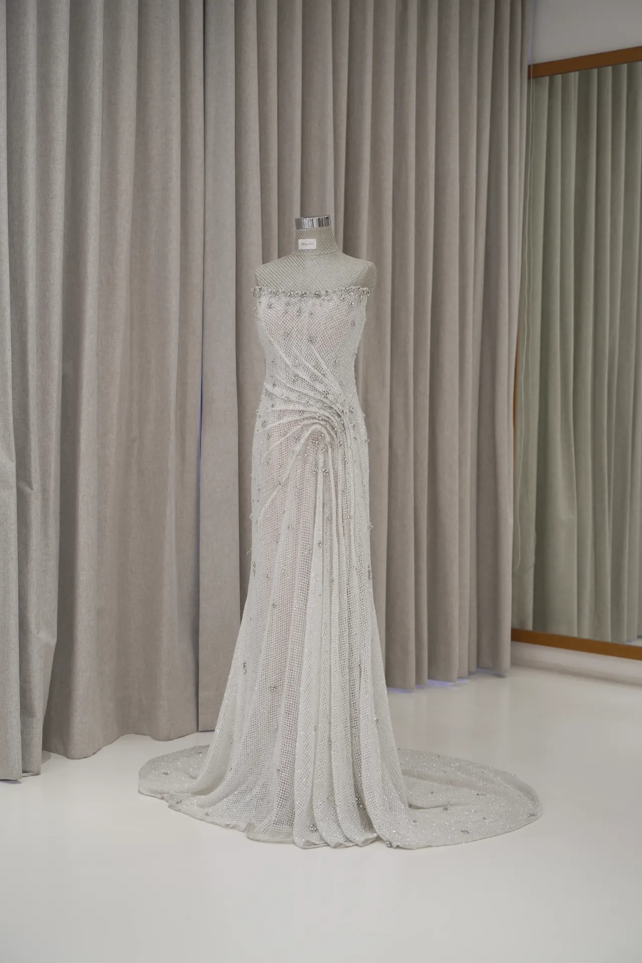 Jane Santosa - Draped Crystal Wedding Dress